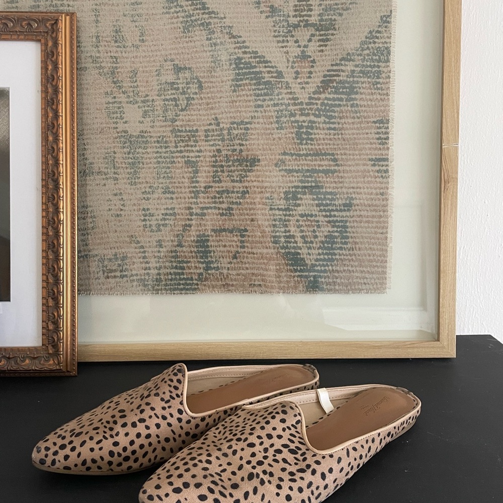 Leopard Print Slip-On Mules